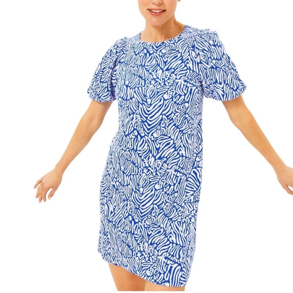 Lilly Pulitzer Rosen T shirt Dress Martinique Blue Size M NWT